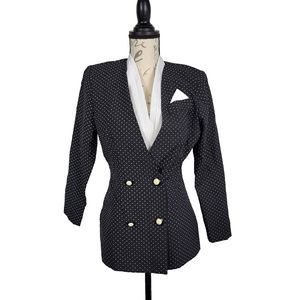 Greg Michael Vintage Women's Size 6 Polka Dot Blazer 4‎ Buttons